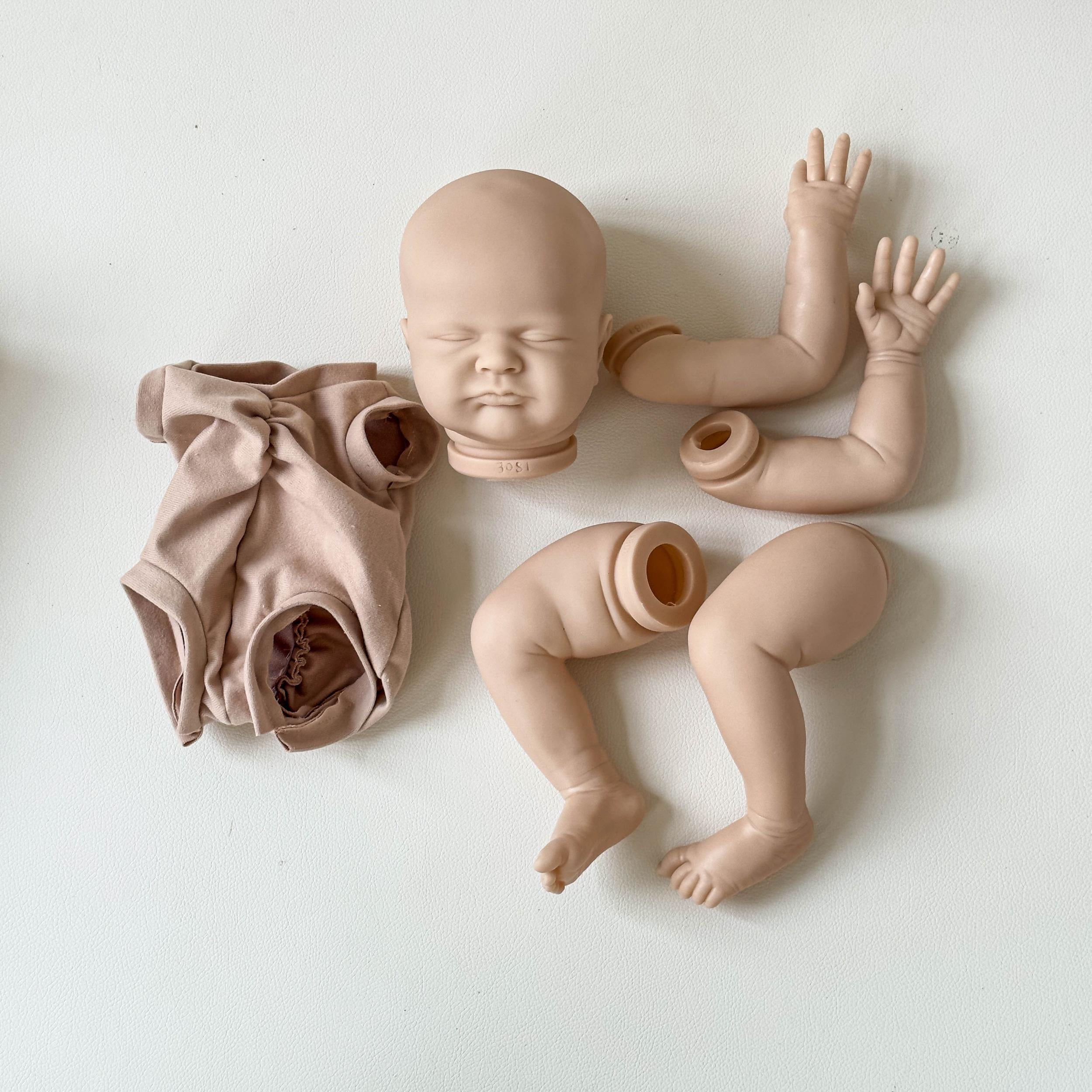 19 Inch Unpainted DIY Reborn Doll Kit With Cloth Body