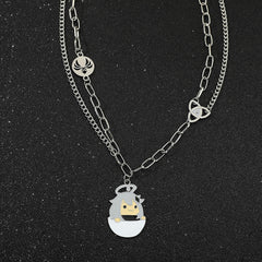 Cartoon Character Enamel Pendant Necklace Jewelry Gift