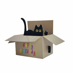Funny Cat Pop Up Birthday Card with Envelop - Birthday Gift