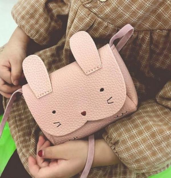 Kids Coin Purses Girls Children Rabbit Wallet Shoulder Messenger Bag