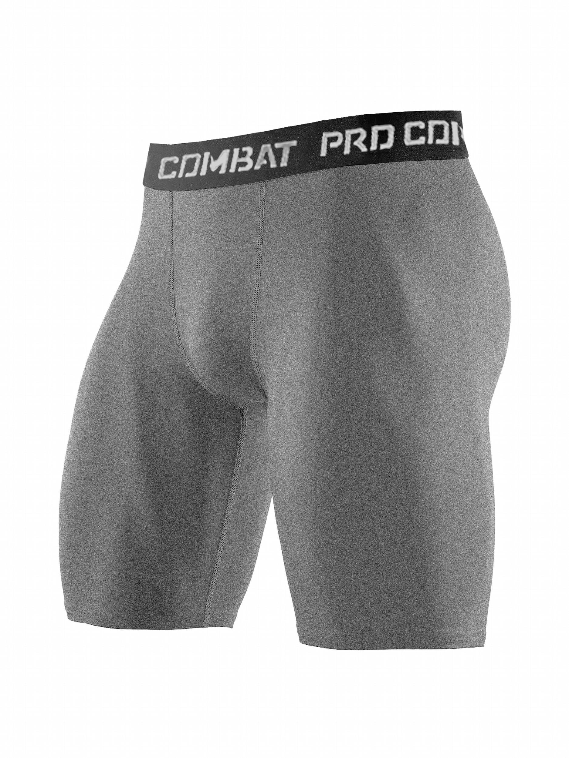 Men's High Elastic Compression Shorts for Sports Gym Running