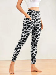 Leopard Print Slimming Yoga Leggings High Waist Fitness Workout Sports Tights