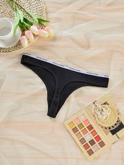 3 Pack Plus Size Sporty Underwear Set Ribbed High Stretch Bikini Brief