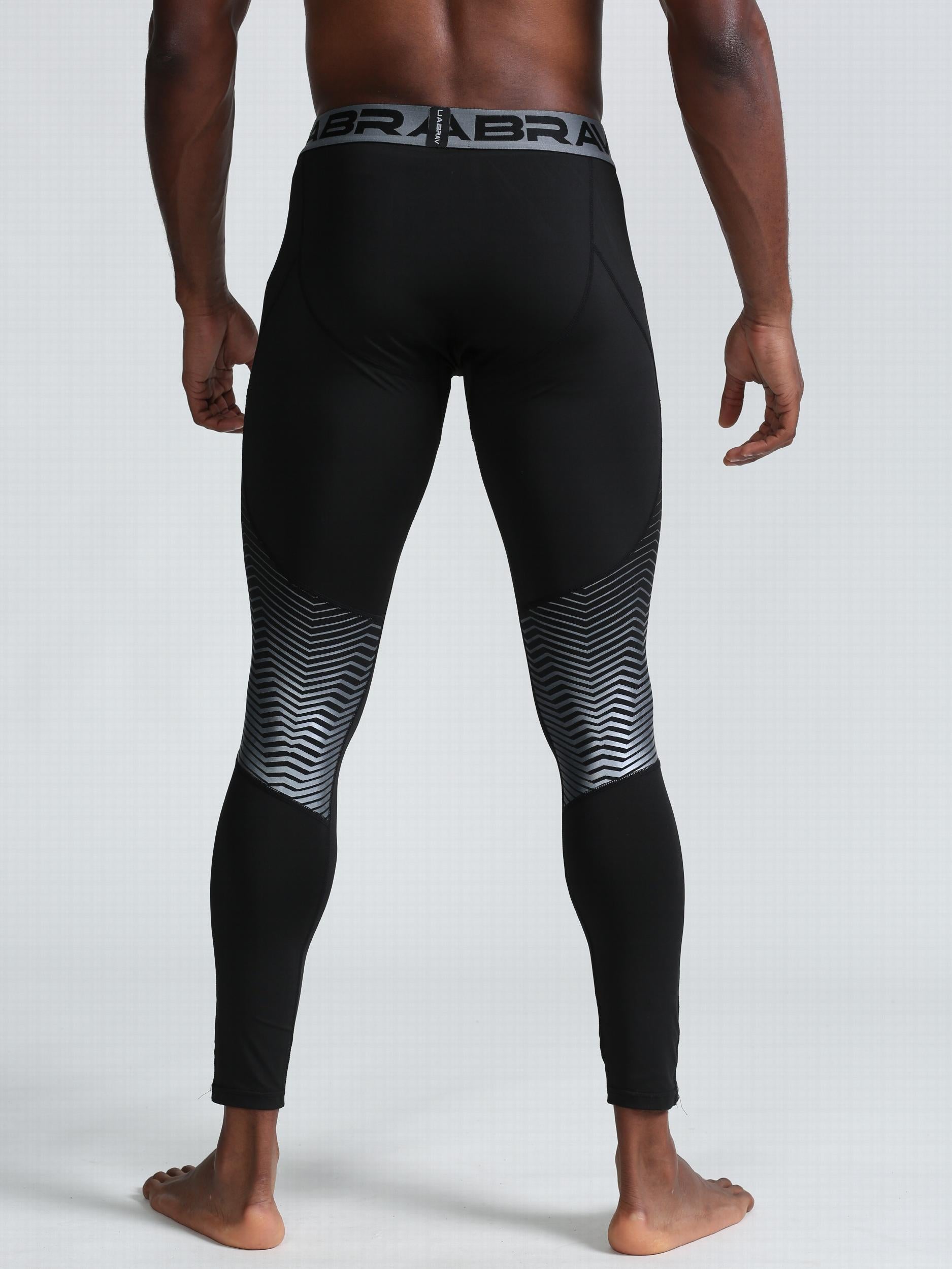 Men's Quick Dry Compression Leggings for Outdoor Running