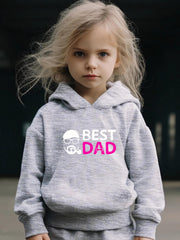 Dad Pattern Long Sleeve Hooded Sweatshirt Girls Comfy Hoodies Pullover