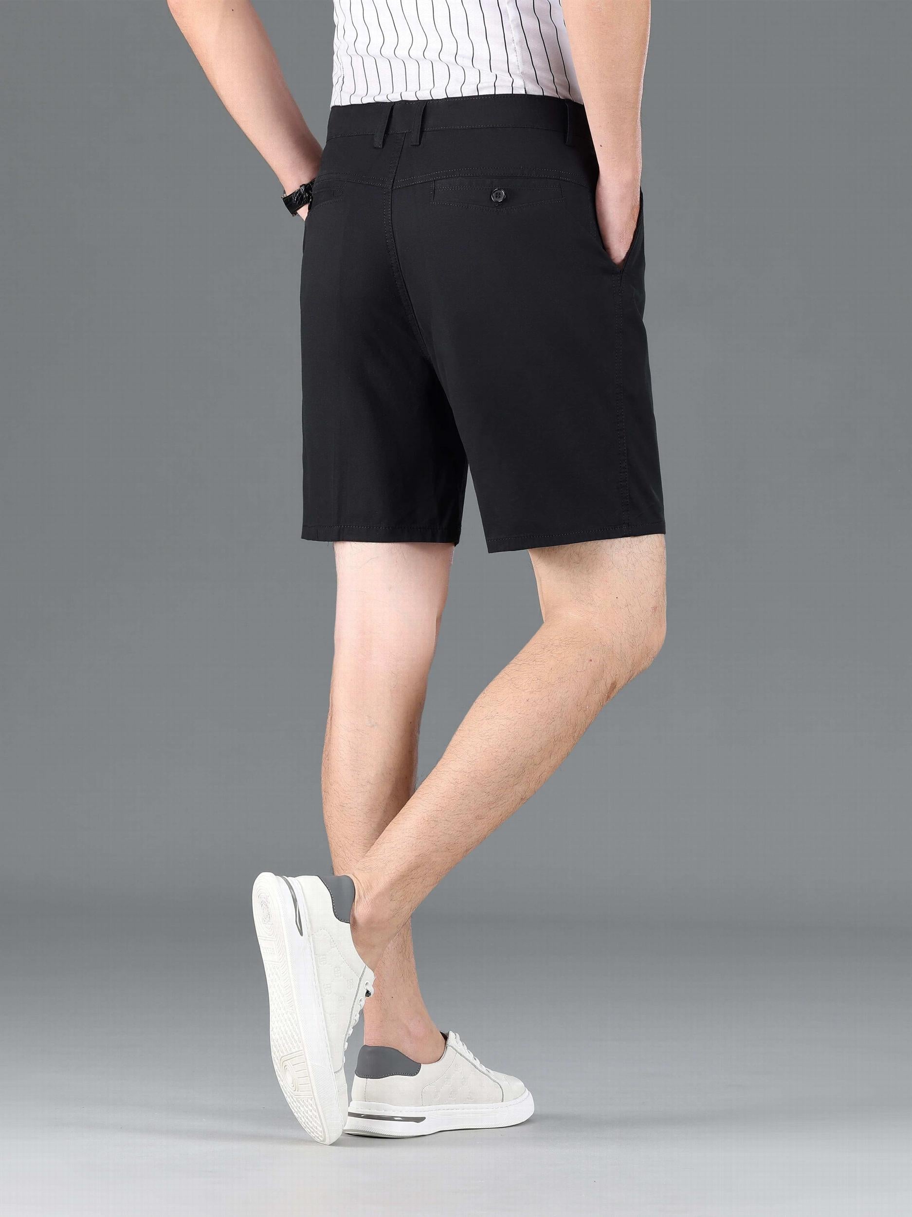 Pleated Shorts Men's Casual Solid Shorts Summer Leisure