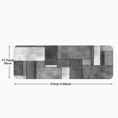 Geometric Print Kitchen Mat Non Slip Waterproof Machine Washable
