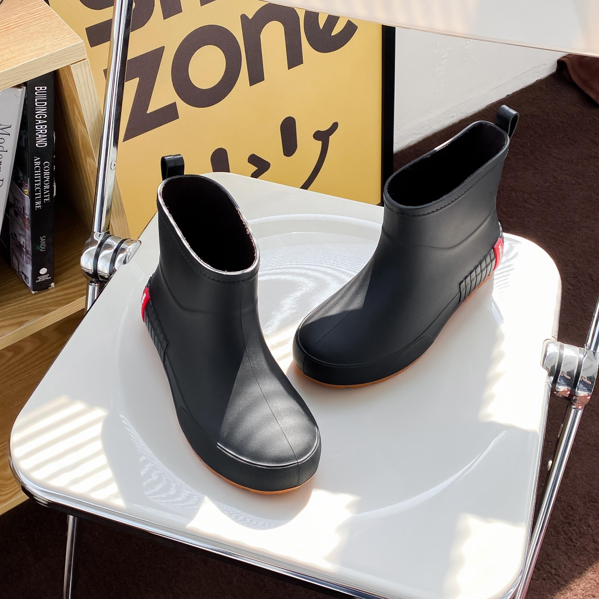 Women's Waterproof Non-slip Rain Boots Comfortable Solid Water Boots