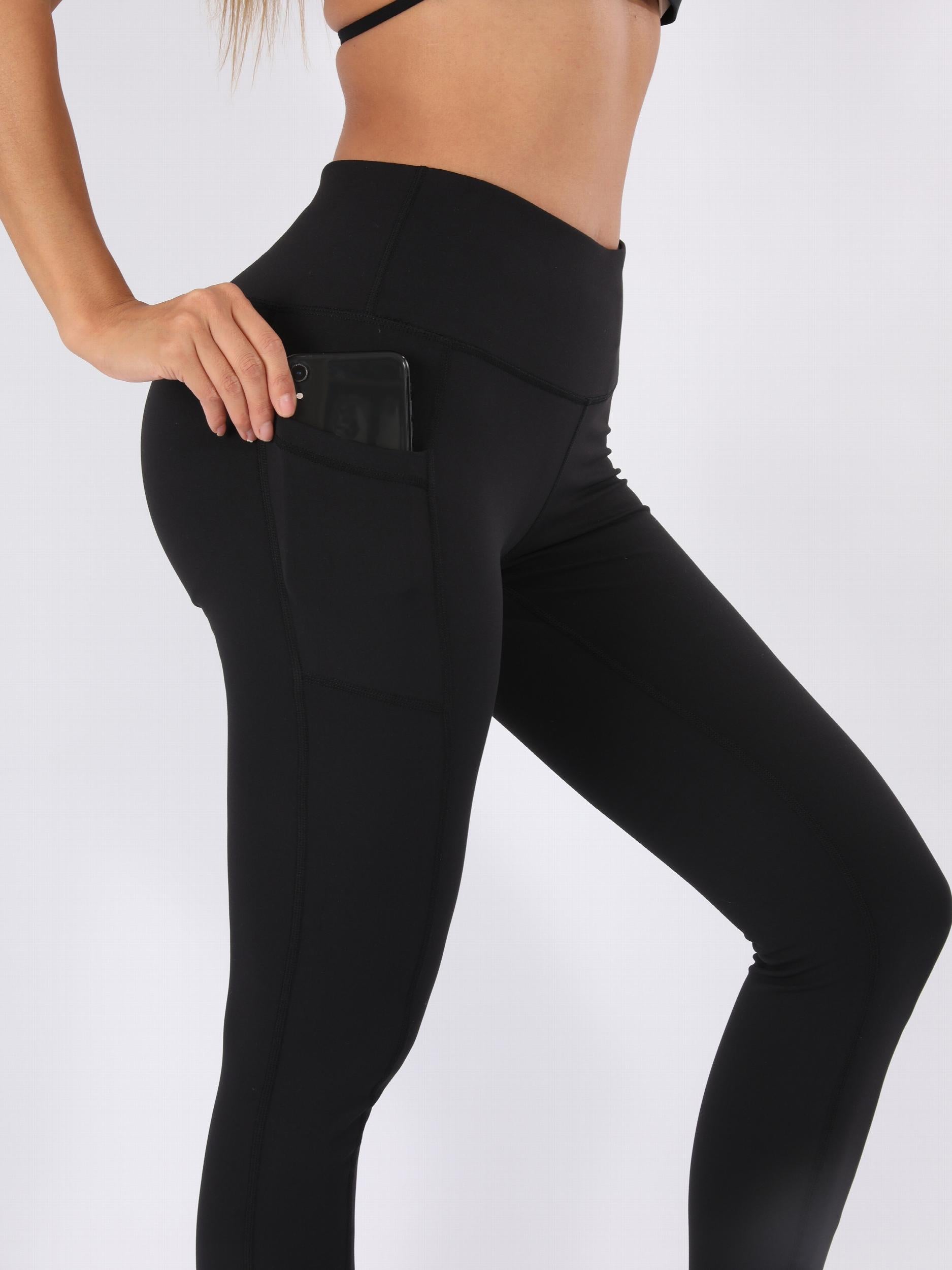 Thickened Yoga Pants With Pocket High Stretch Leggings
