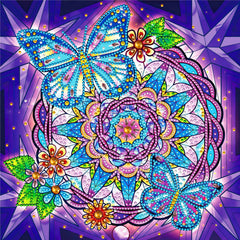Butterfly Flower Pattern Diamond Painting Kit for Beginners