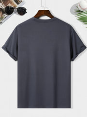 Basketball Print Men's Short Sleeve Sports Top For Training