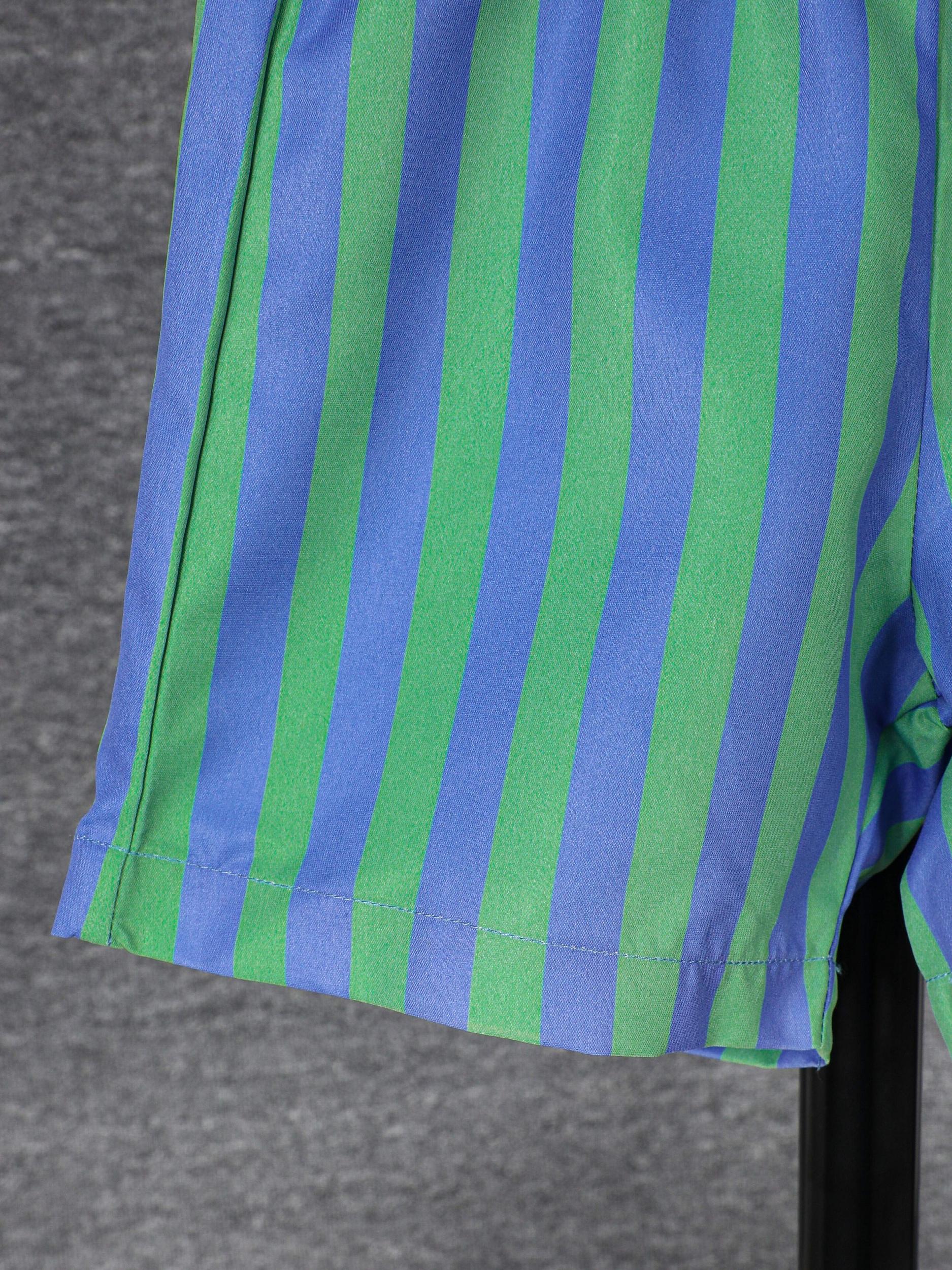 BROTHER Print Boy's 2pcs T shirt & Stripe Shorts Set for Summer