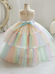 Girls Formal Dress Candy Tulle Dress Little Princess Party Tutu Dress
