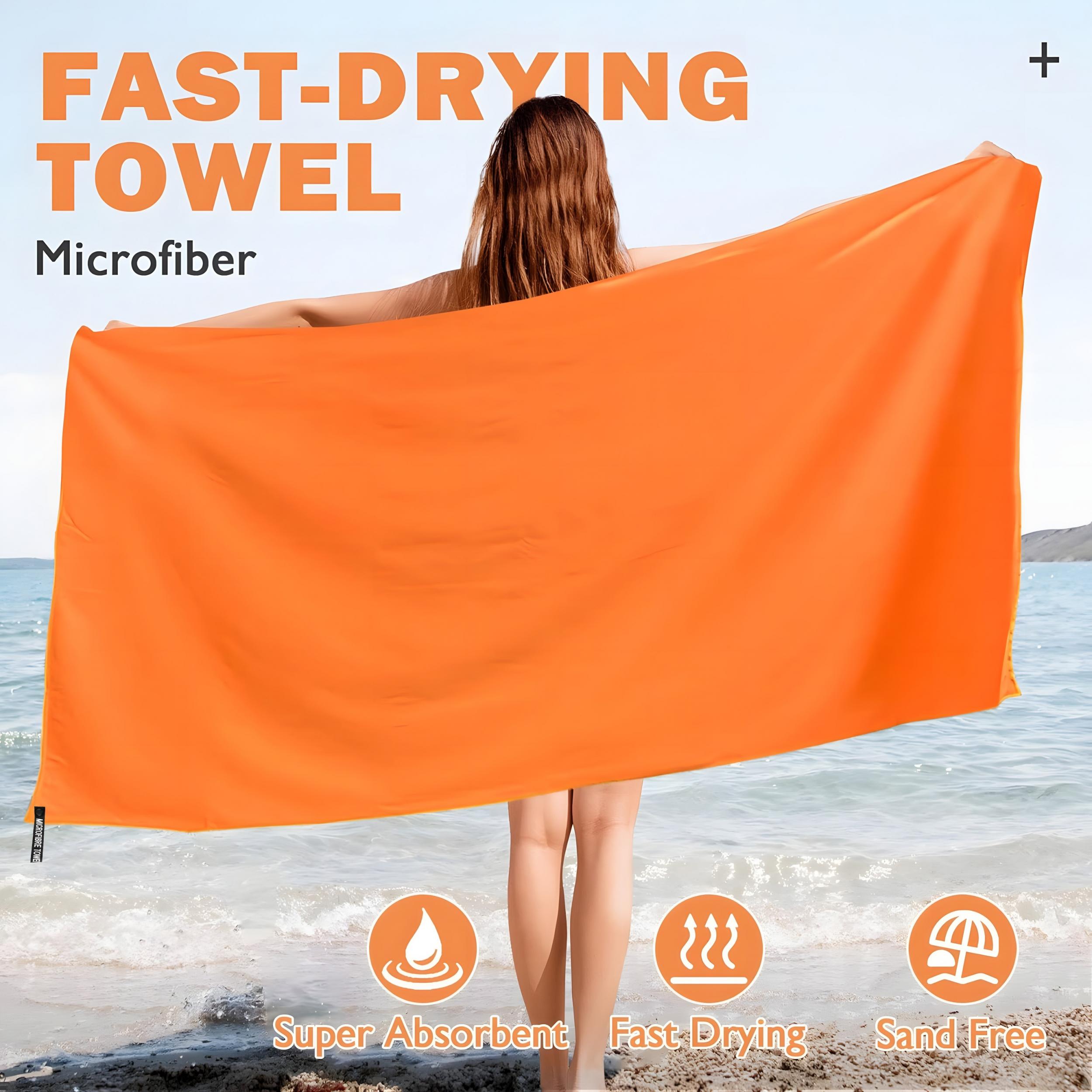 Ultra Fine Fiber Travel Towel Quick Drying Absorbent Compact Gym Yoga Towel