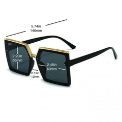 Square Frame Sunglasses Men Women Casual Mod UV400