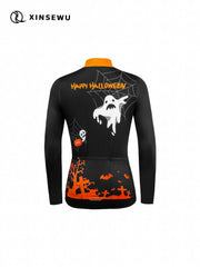 Halloween Spider Web Long Sleeve Cycling Jersey