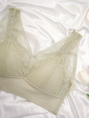 Lace Wireless Bra Full Coverage Comfortable Everyday Lingerie