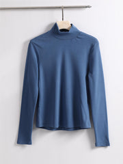 High Neck Stretch Long Sleeve Shirt Slim Fit Base Layer Top