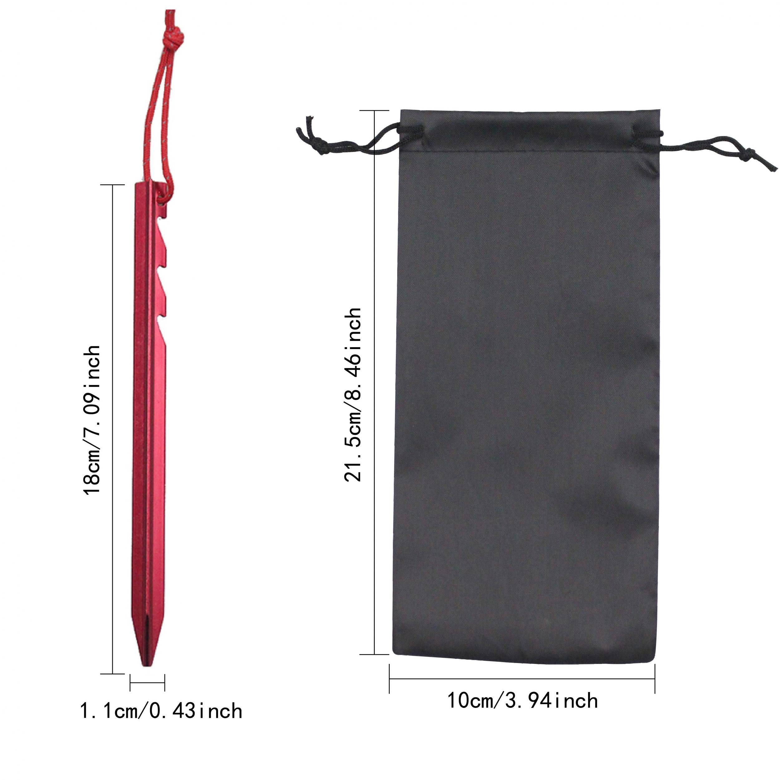 10pcs Aluminum Triangular Ground Nails for Tents