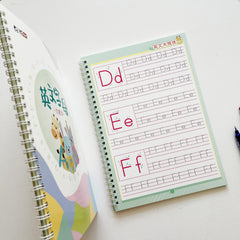 Alphabet Groove Tracing Book Set, Reusable w/ Pen & Refills