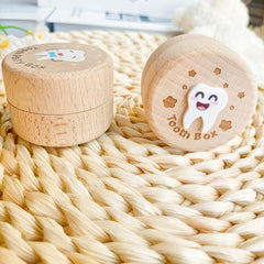 Wooden Tooth Keepsake Box with Fetal Hair Collection - Perfect Birthday Gift