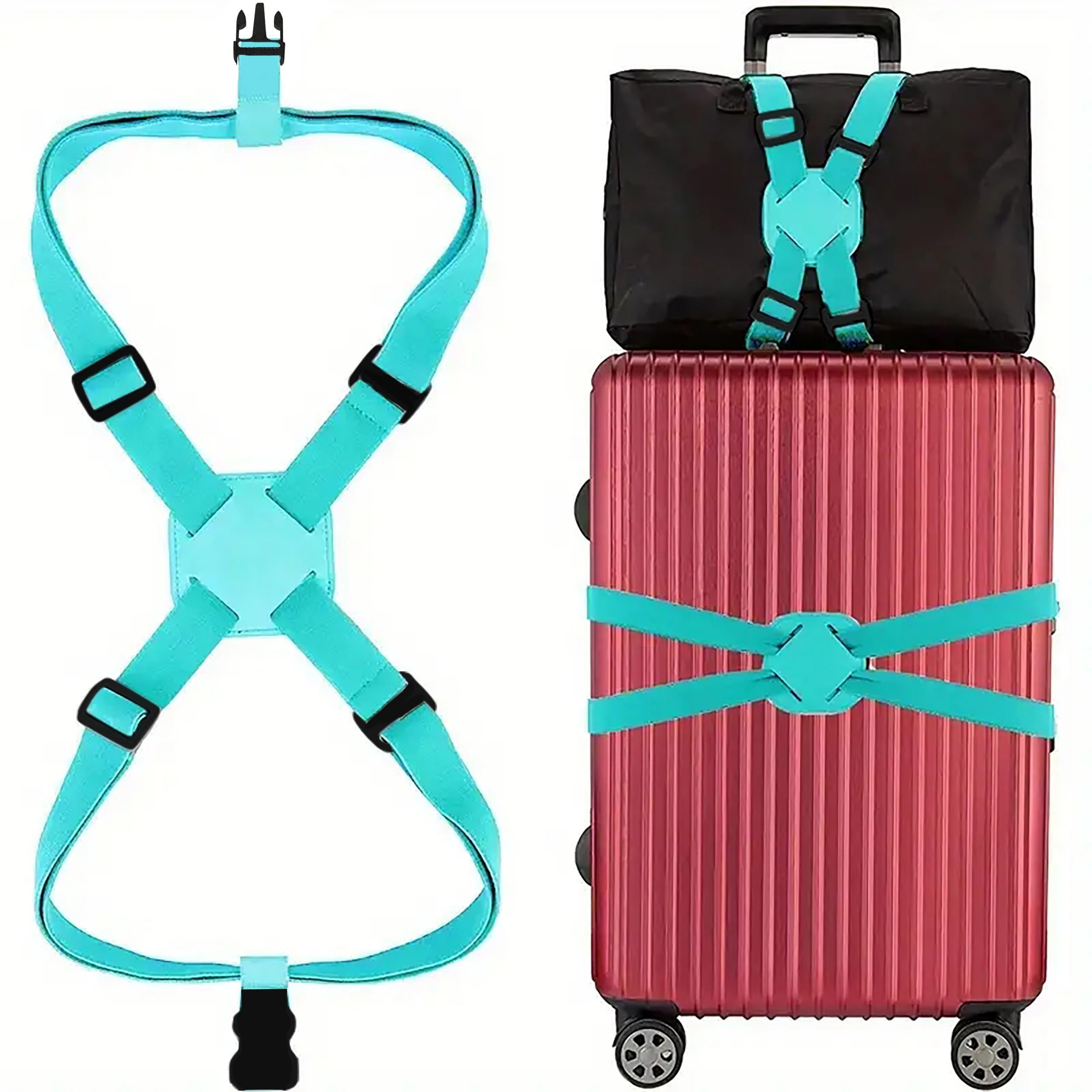 Adjustable Elastic Luggage Strap with Buckles for Baggage