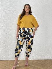 2 Piece Set Top & Print Pant