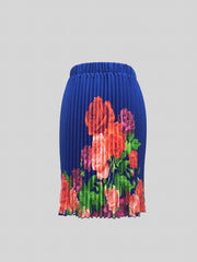 Women's Floral Print Pleated Skirt
