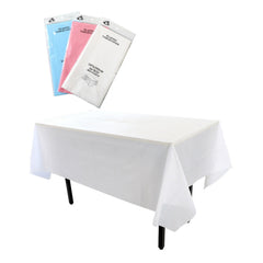 Disposable PEVA Solid Tablecloth for Birthday Party, Waterproof & Proof