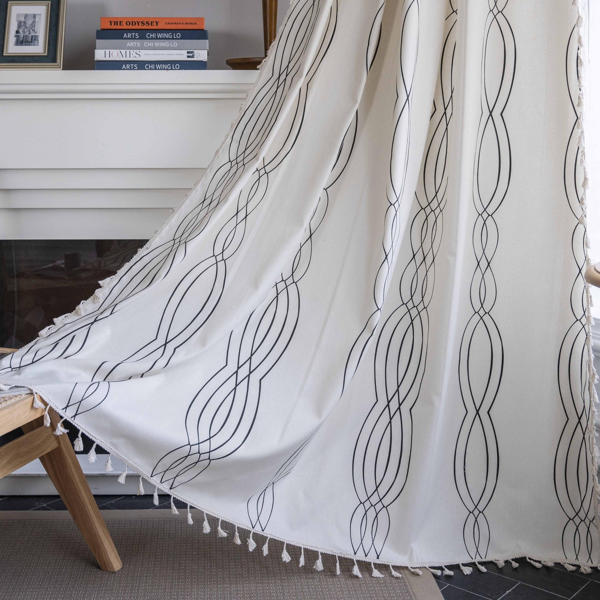 Boho Vintage Tassel Curtain for Bedroom and Living Room