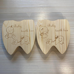 Wooden Baby Tooth Collection Box - Infant Souvenir
