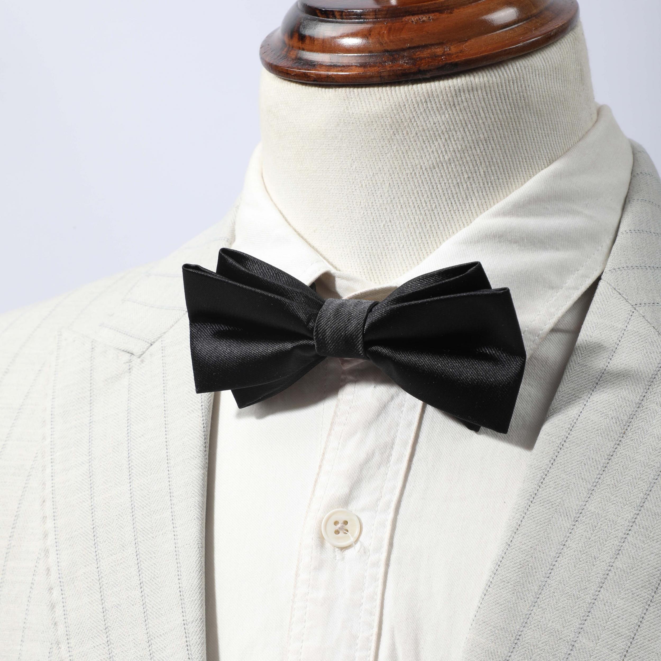1PC Men's Double Layer Business Bow Tie