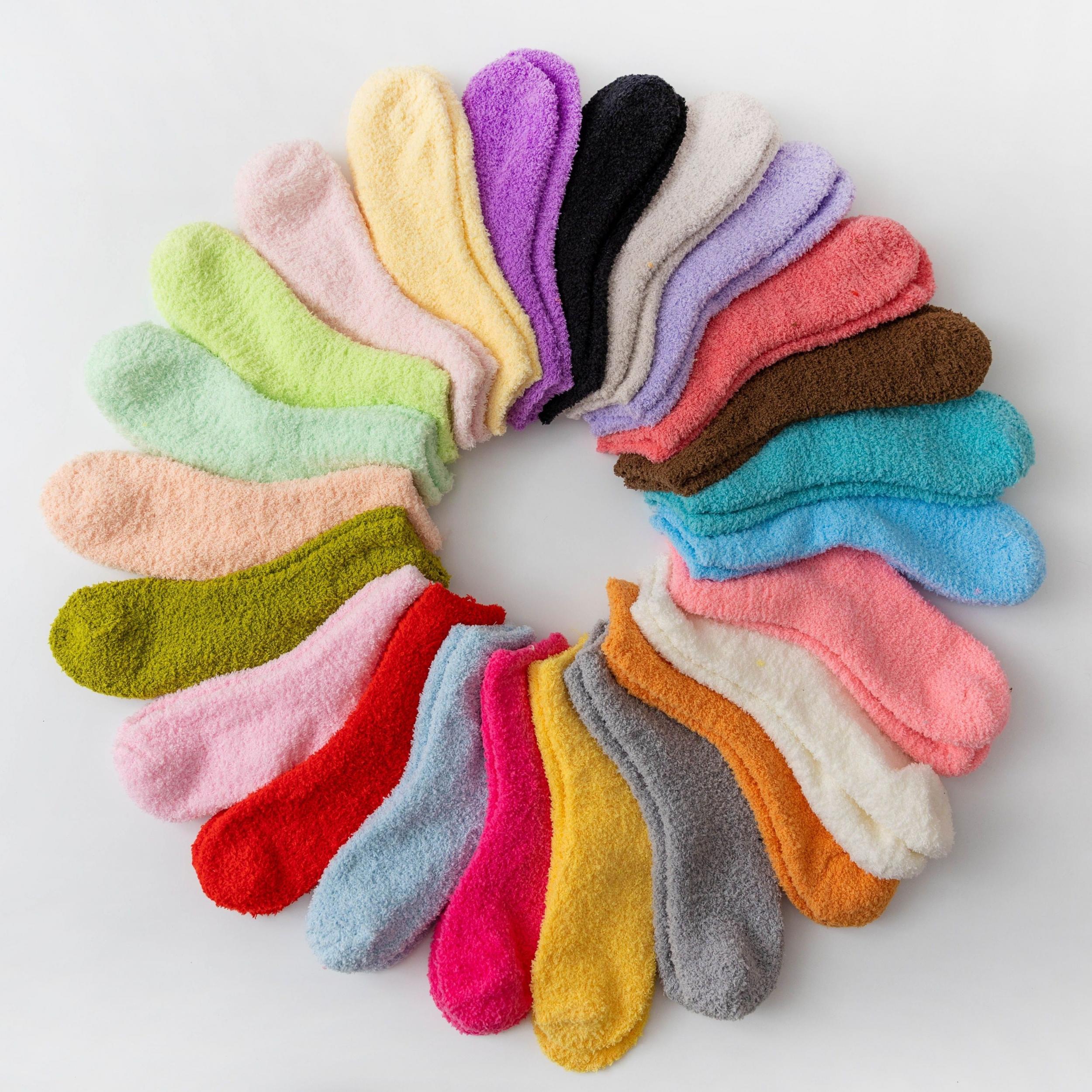 5 Pairs Fuzzy Floor Socks Warm & Comfy