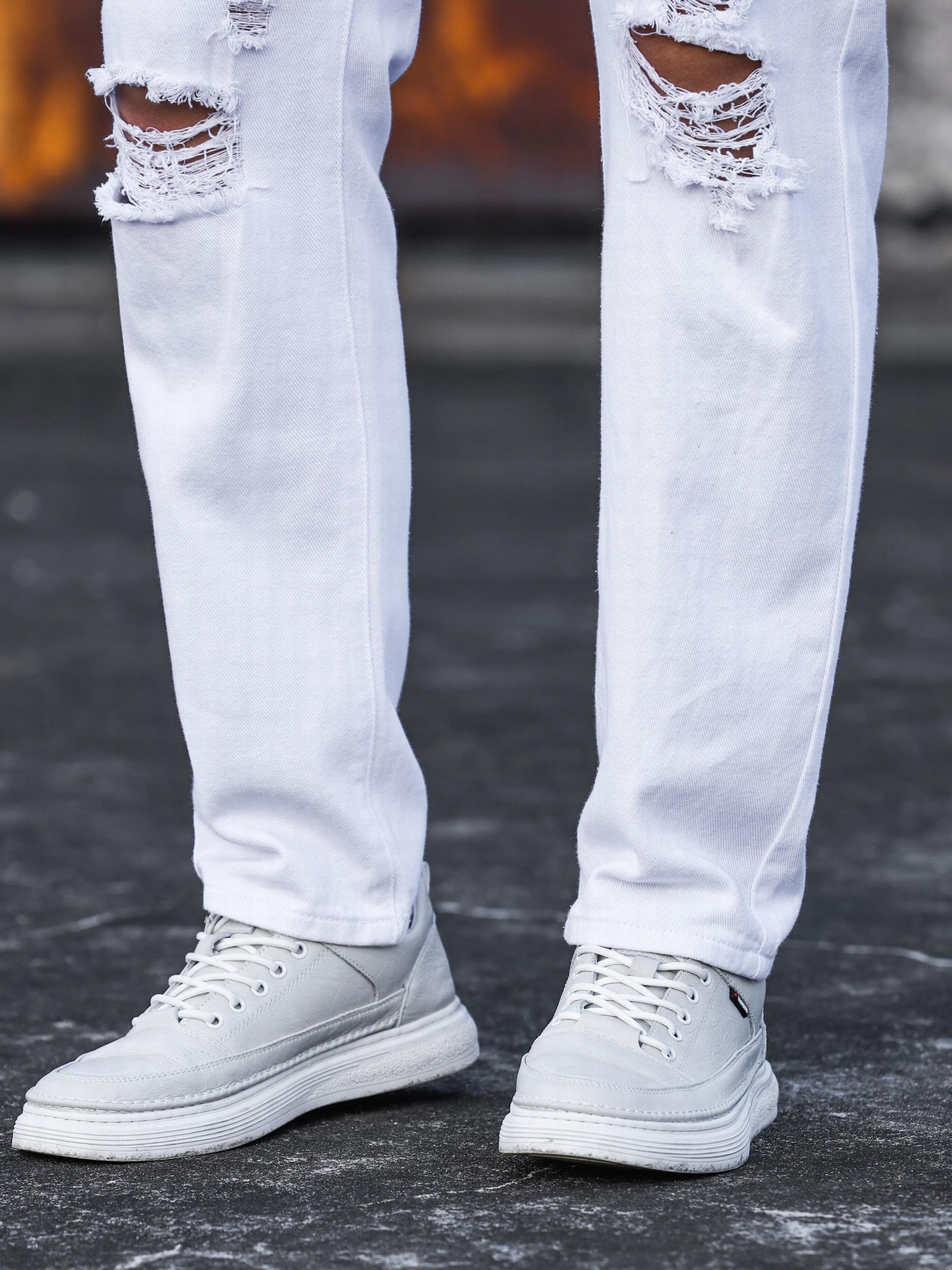 Men's Ripped Jeans Casual Street Style Denim Pants