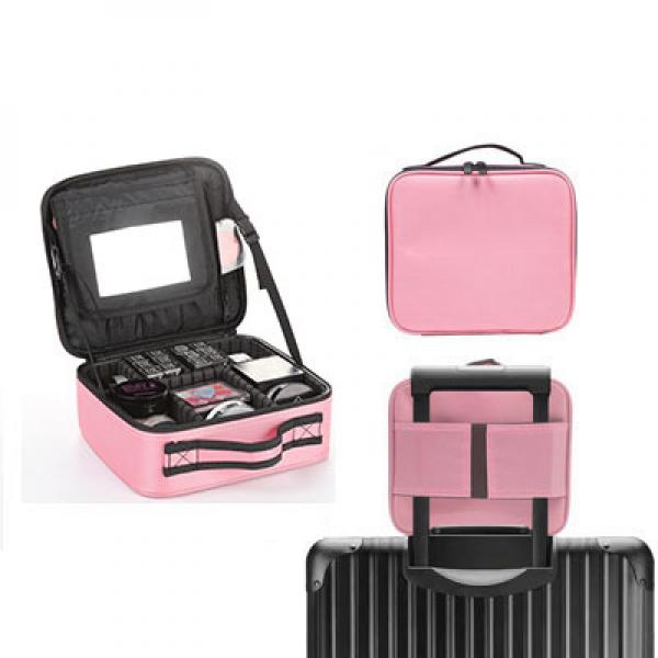 Professional Makeup Bag Women Cosmetic Bags Case Oxford/Leather