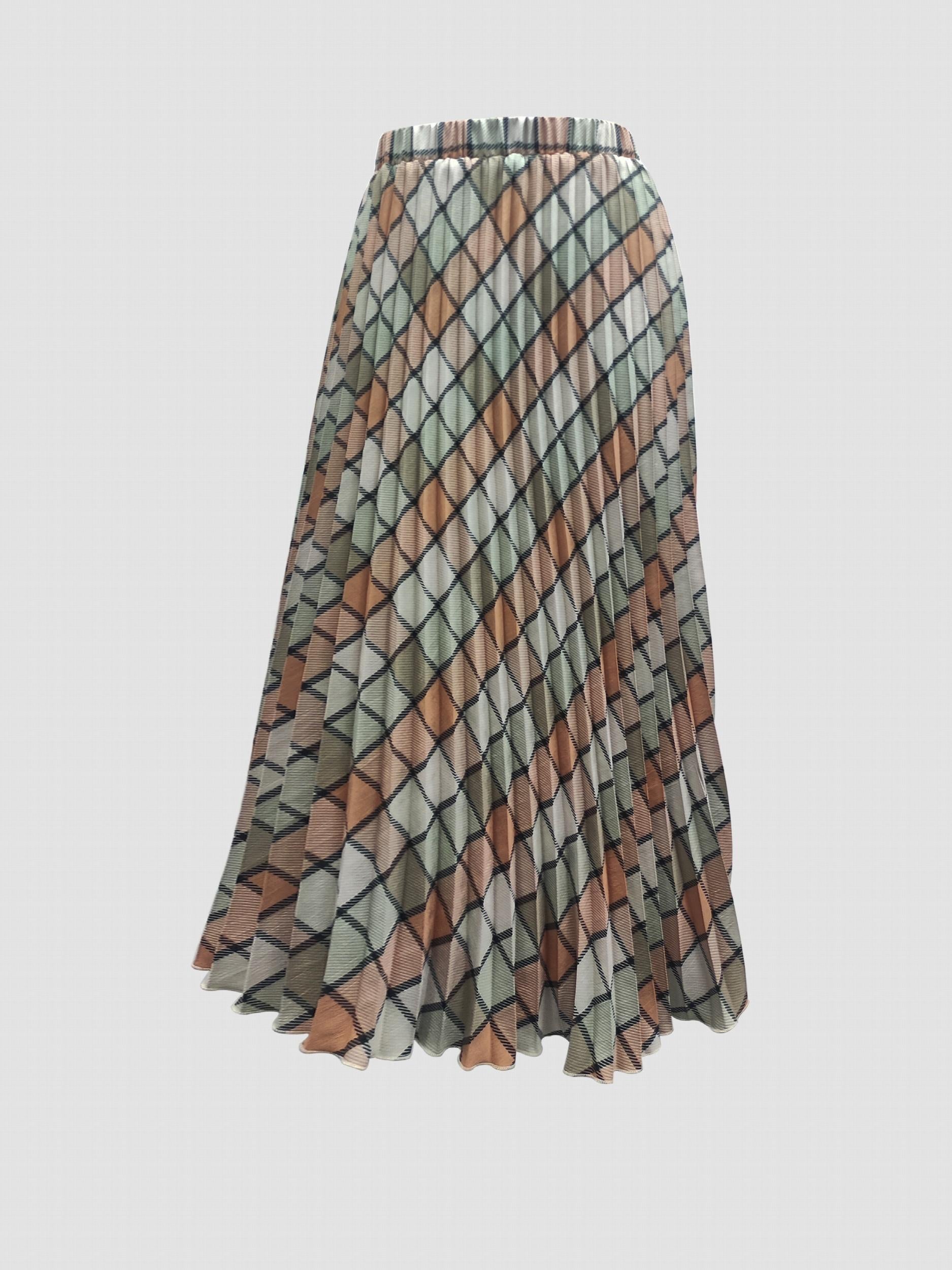 Casual Skirt Women's Plus Argyle Print Maxi Skirt