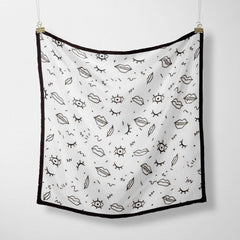 Eyes Lips Print Bandana Hip Hop Square Scarf Headband Casual Handkerchief
