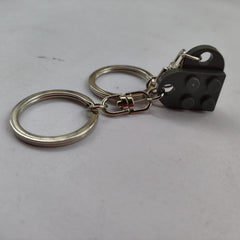 Brick Block Keychain Set For Couples 2pcs Heart Keyring Matching Set