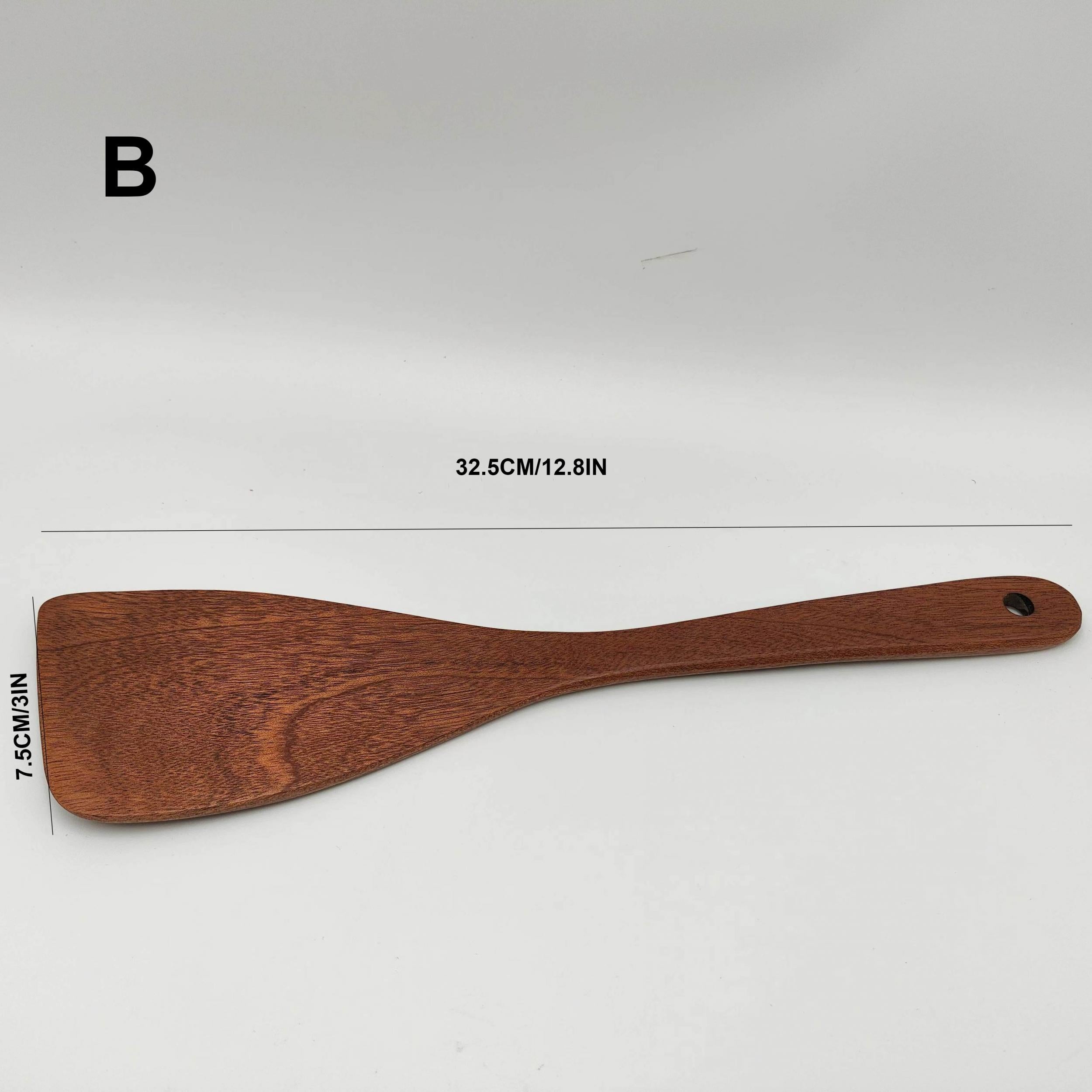 Wooden Kitchen Utensils Set - Non Stick Spatula & Long Handle Spoon