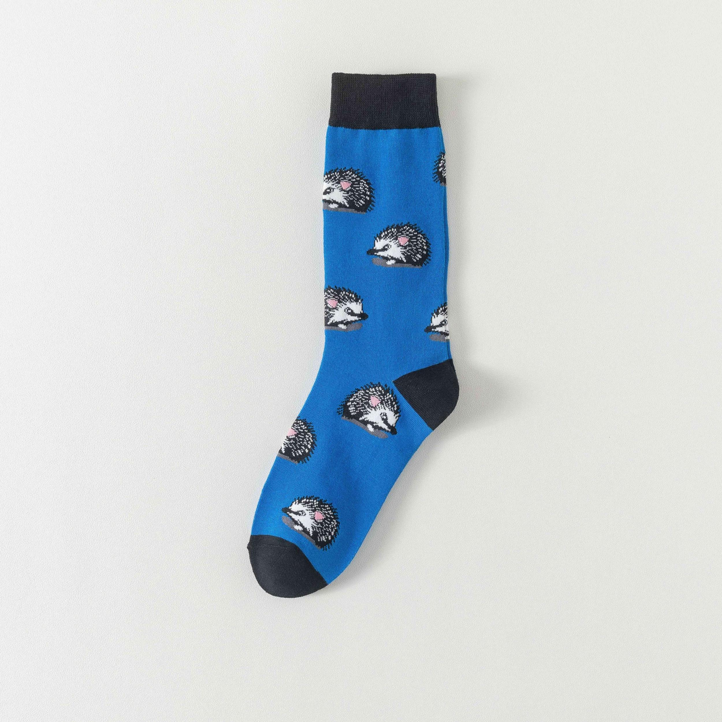 Hedgehog Print Mid Tube Socks for Women