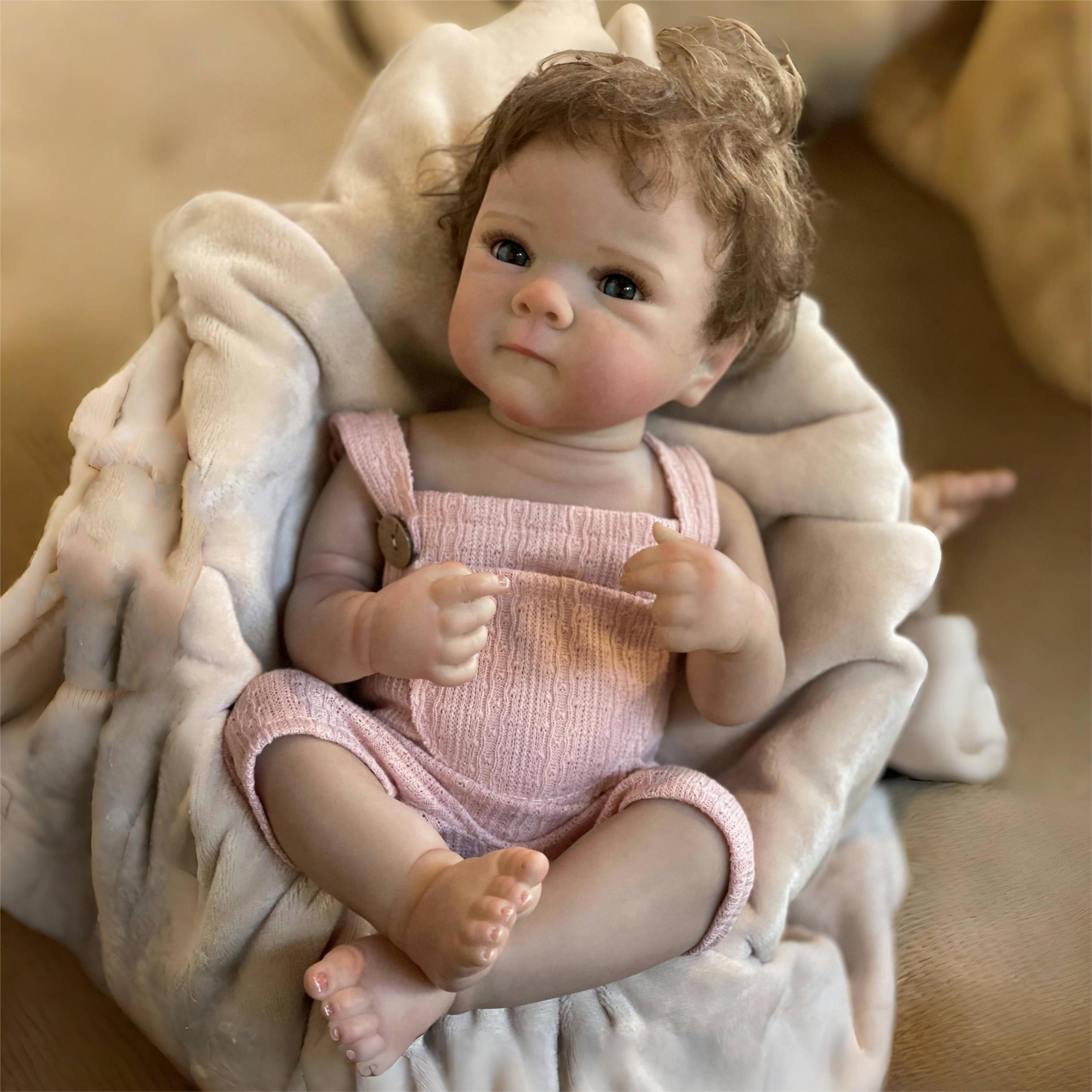 Realistic Reborn Doll Soft Full Body Vinyl Waterproof Painted Doll