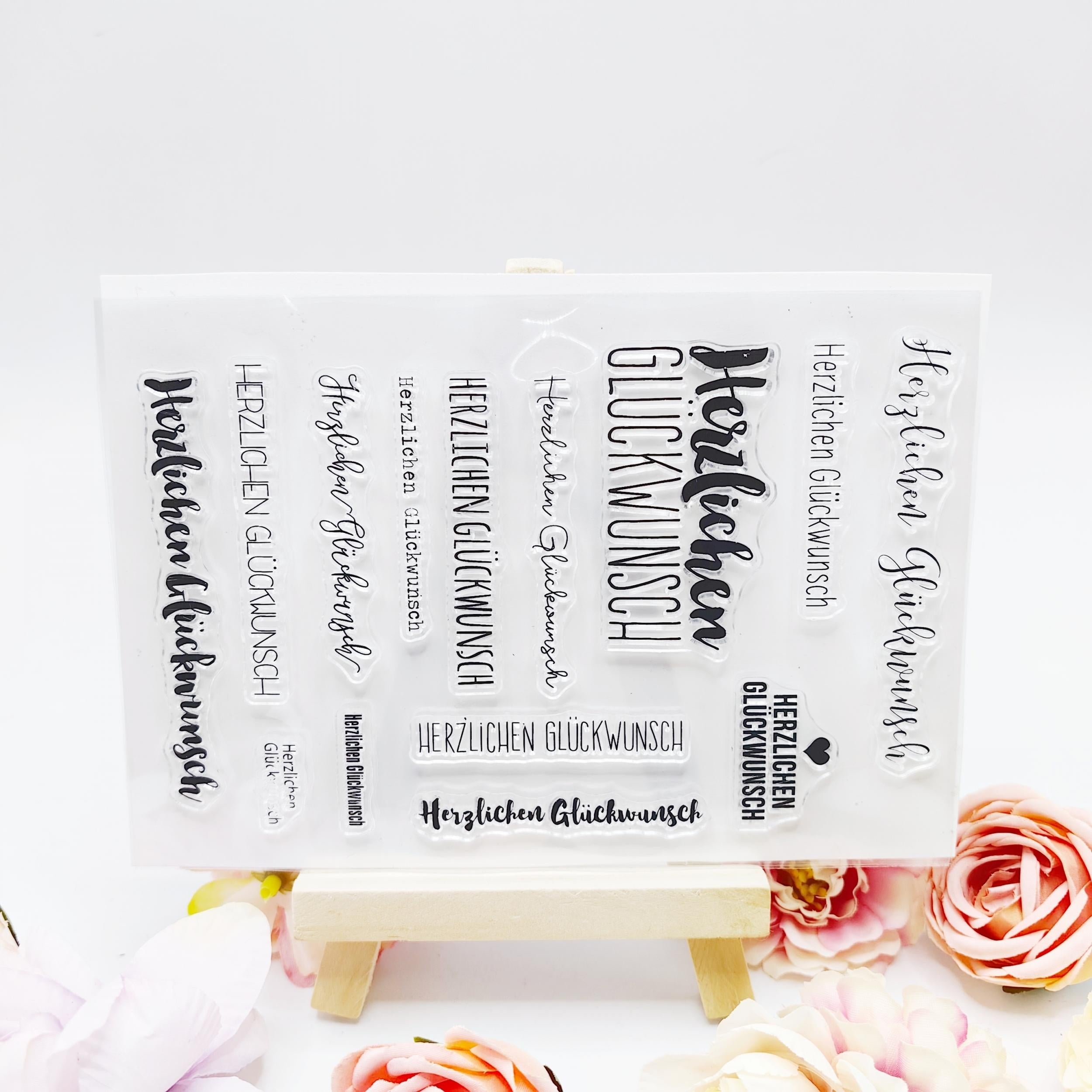 Transparent Silicone Blessing DIY Birthday Gift 16x10cm