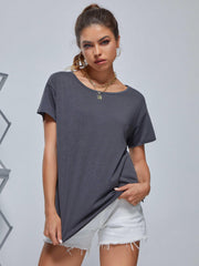 Short Sleeve T shirt Sports Fitness Yoga Running Top Women's Activewear