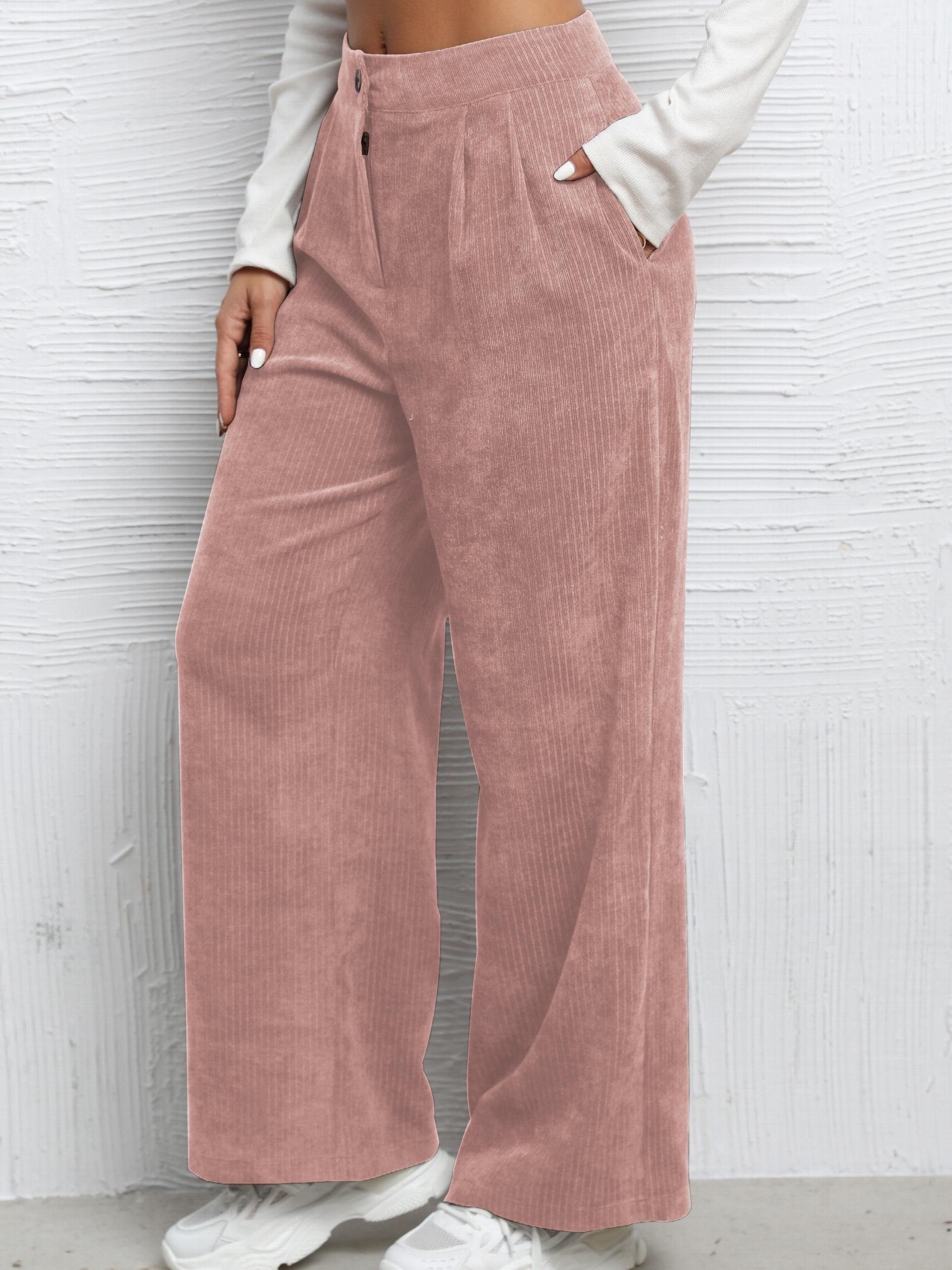 High Waist Wide Leg Pants with Pockets