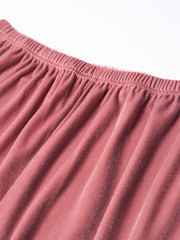 Velvet High Waisted Soft Warm Home Wear Pants