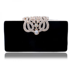 Crown Rhinestones Evening Bag Diamonds Clutch Wallet Shoulder Chain Bag
