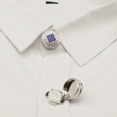 2pcs Rhinestone Button Covers Men Women Fashion Accessory Hidden Buttons