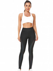 Thickened Line Pattern Leggings Slim Fit Sports Pants