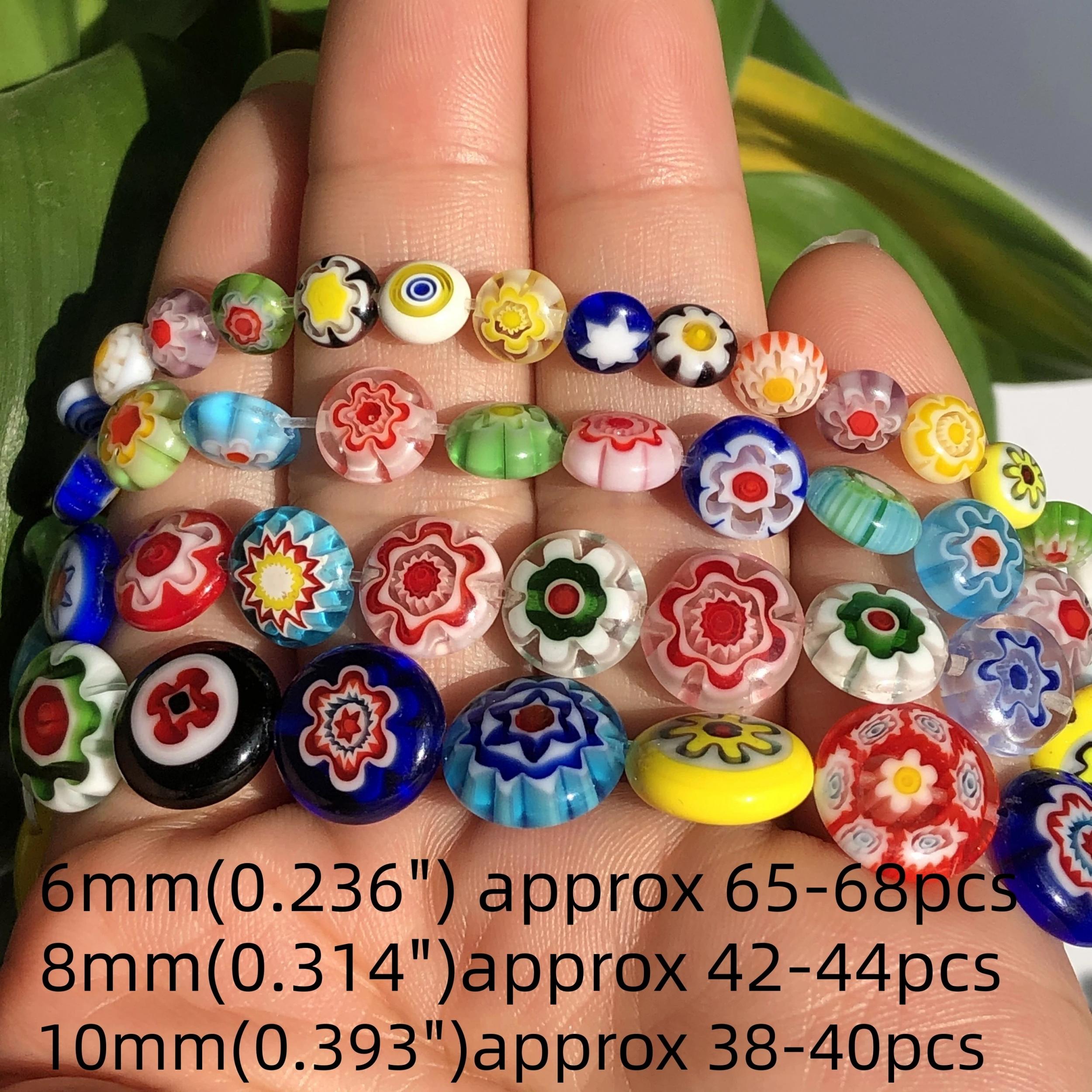 Mixed Flower Lampwork Glass Beads - DIY Necklace Bracelet Making