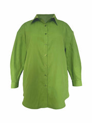Solid Button Up Long Sleeve Blouse